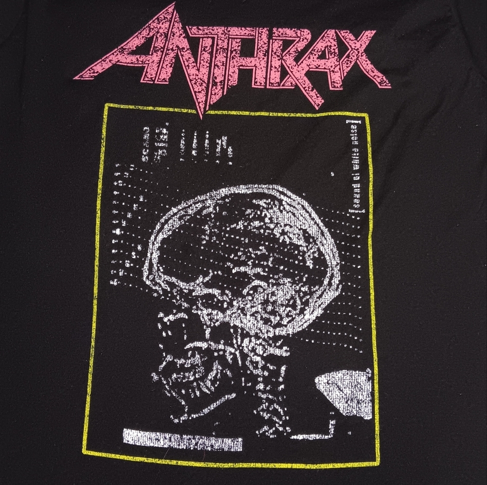 Anthrax Sound Of White Noise Skull Shirt Thrash Metal Tee